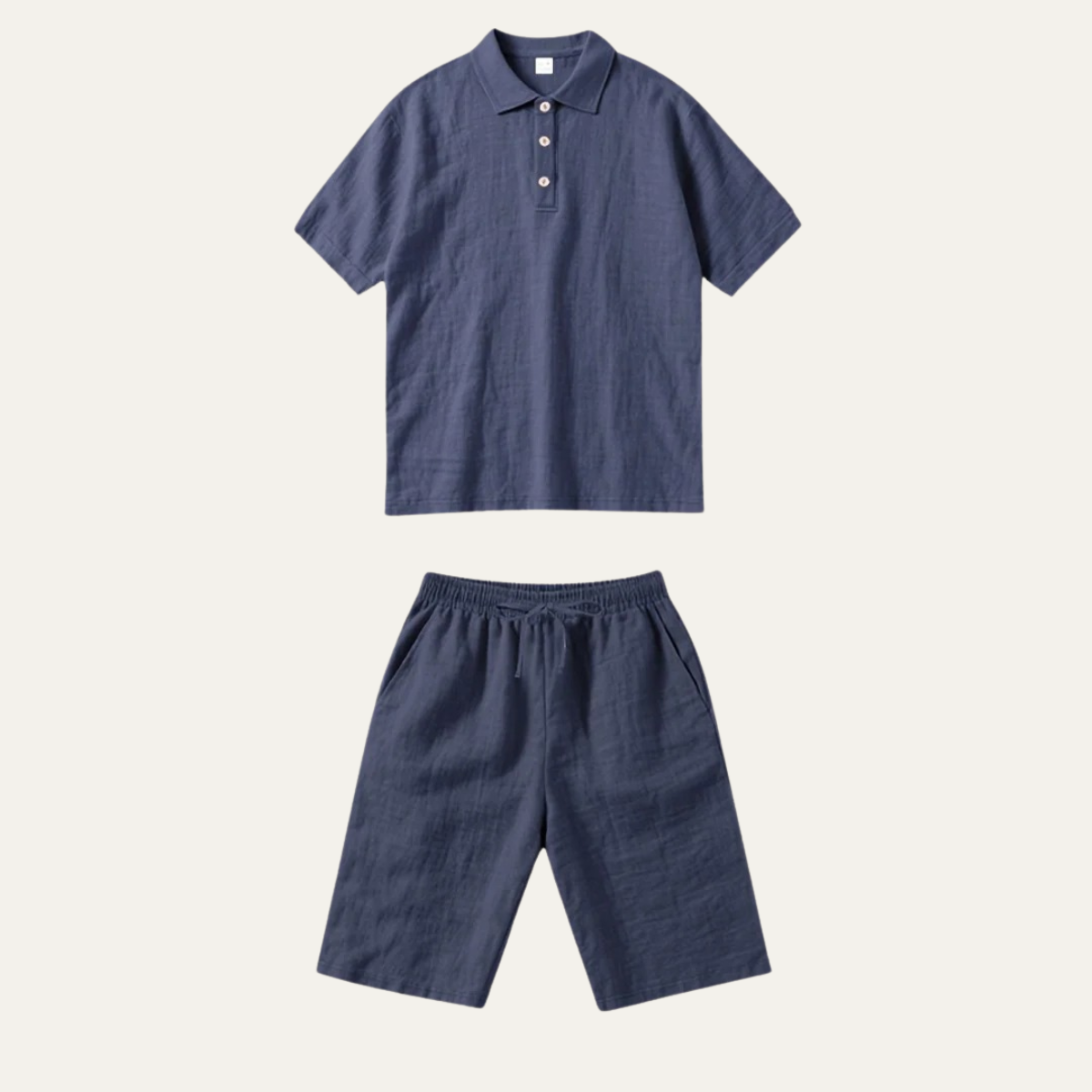 The Brescia Men’s Smart Casual Co Ord Set - Shirt & Shorts Outfit