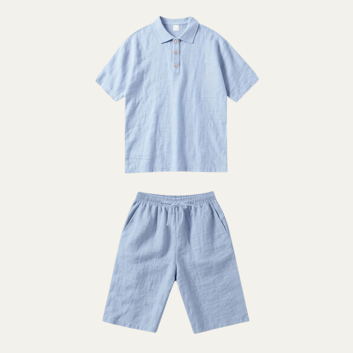 The Brescia Men’s Smart Casual Co Ord Set - Shirt & Shorts Outfit