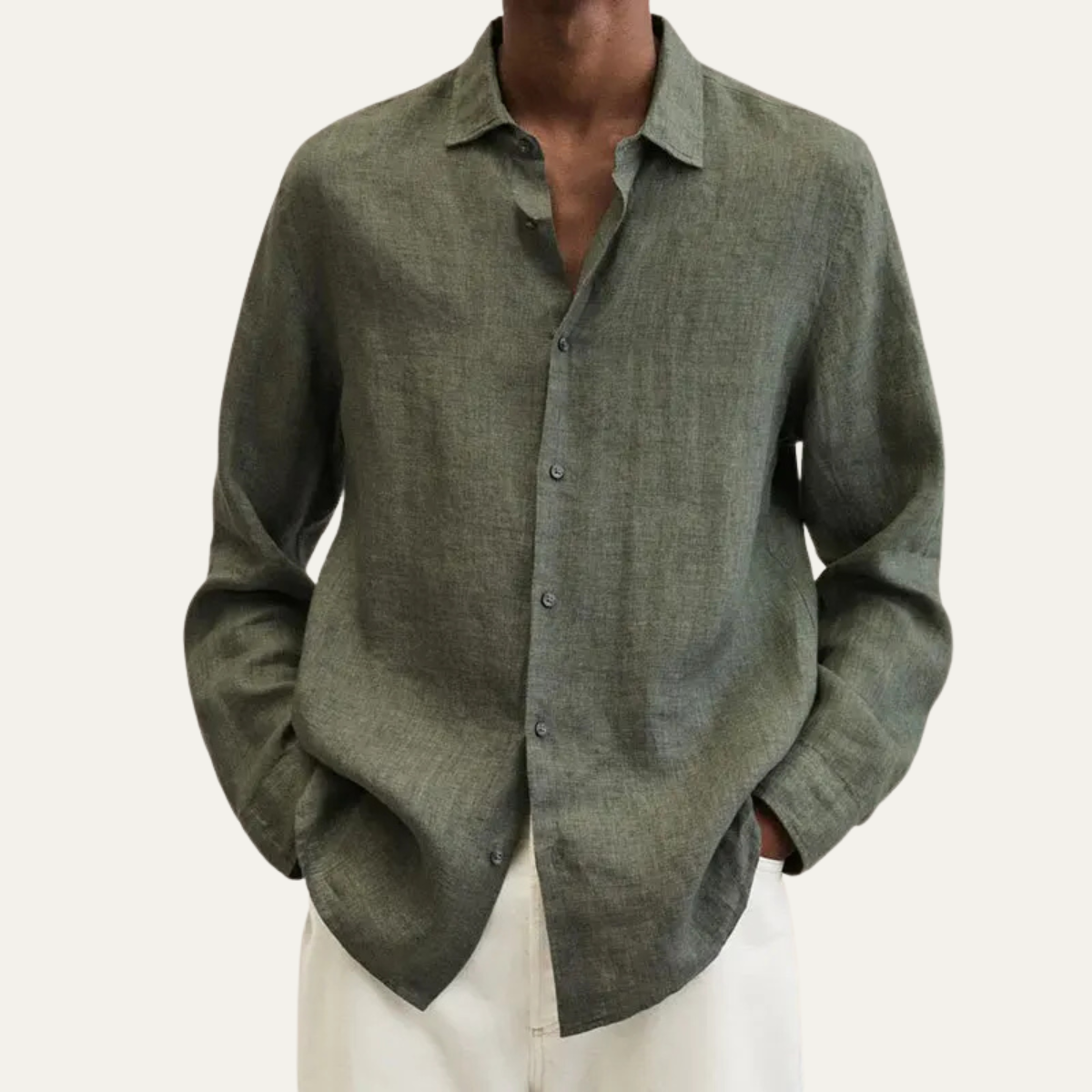 The Rancho Mirage Men’s Classic Breathable Summer Linen Shirt
