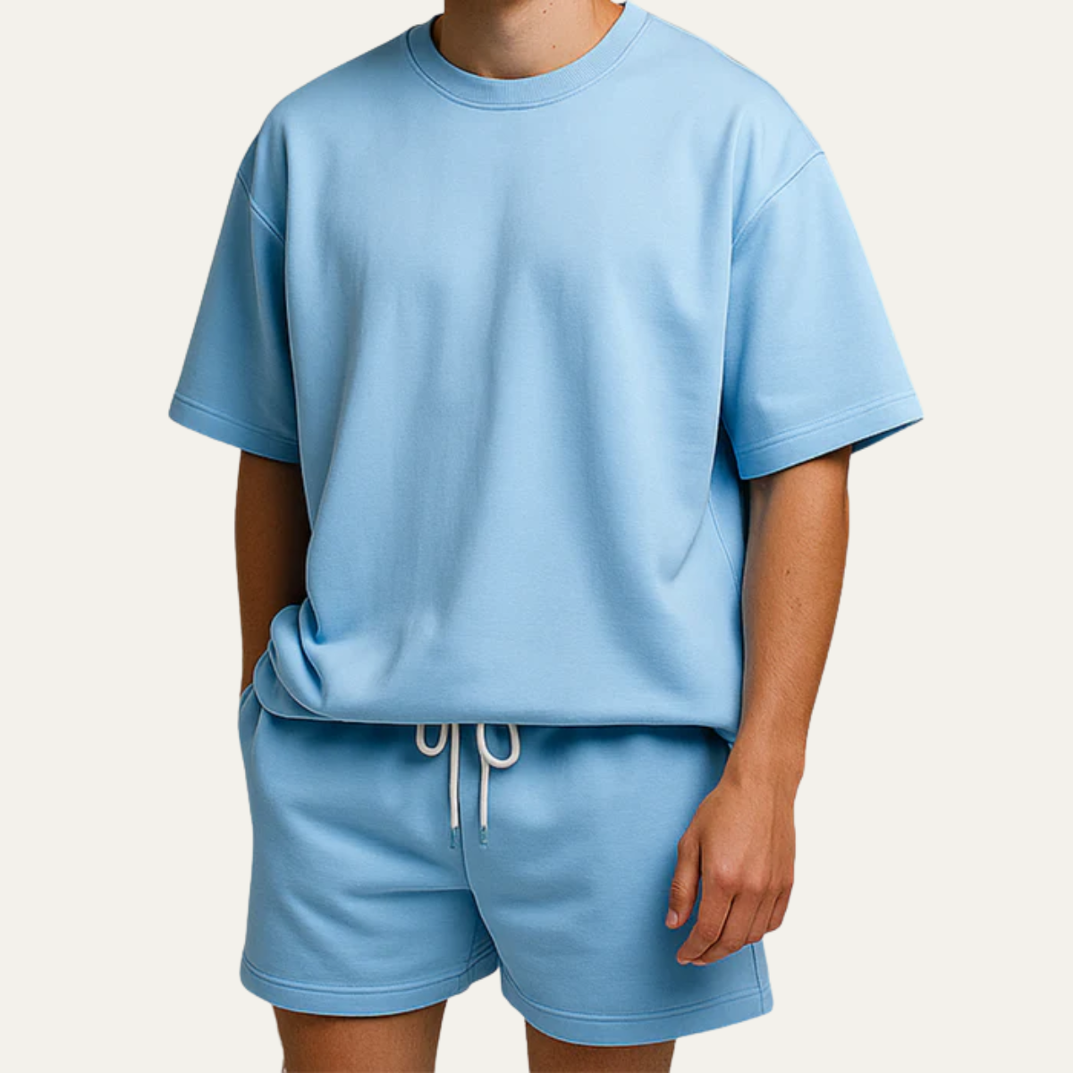 The Alba Men’s Summer Lounge Set - T Shirt & Shorts Co Ord Set