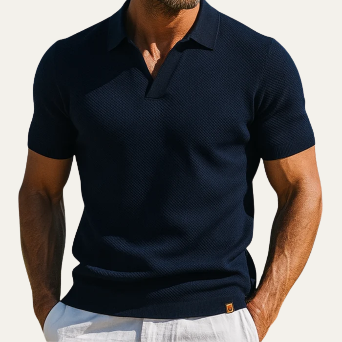 The Orvieto Men’s Casual Textured Polo Shirt