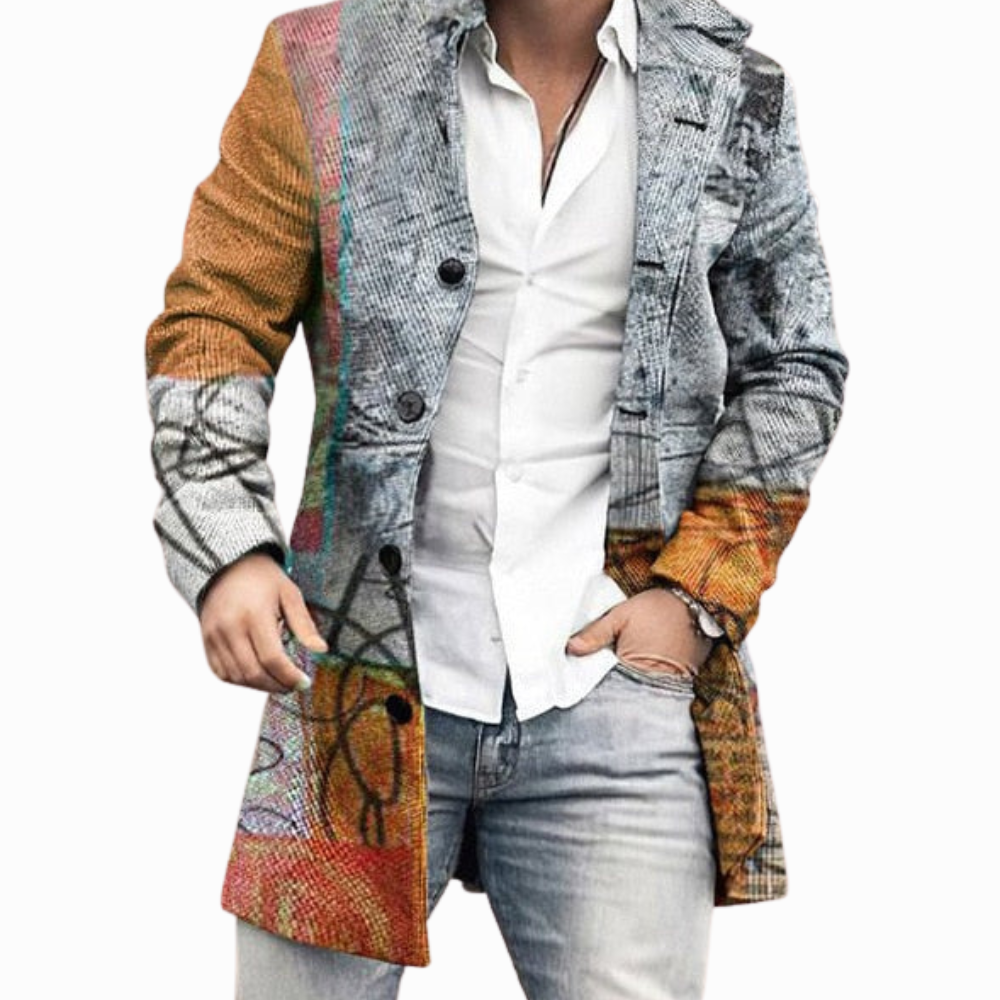 Men’s Patchwork Statement Coat | Artistic