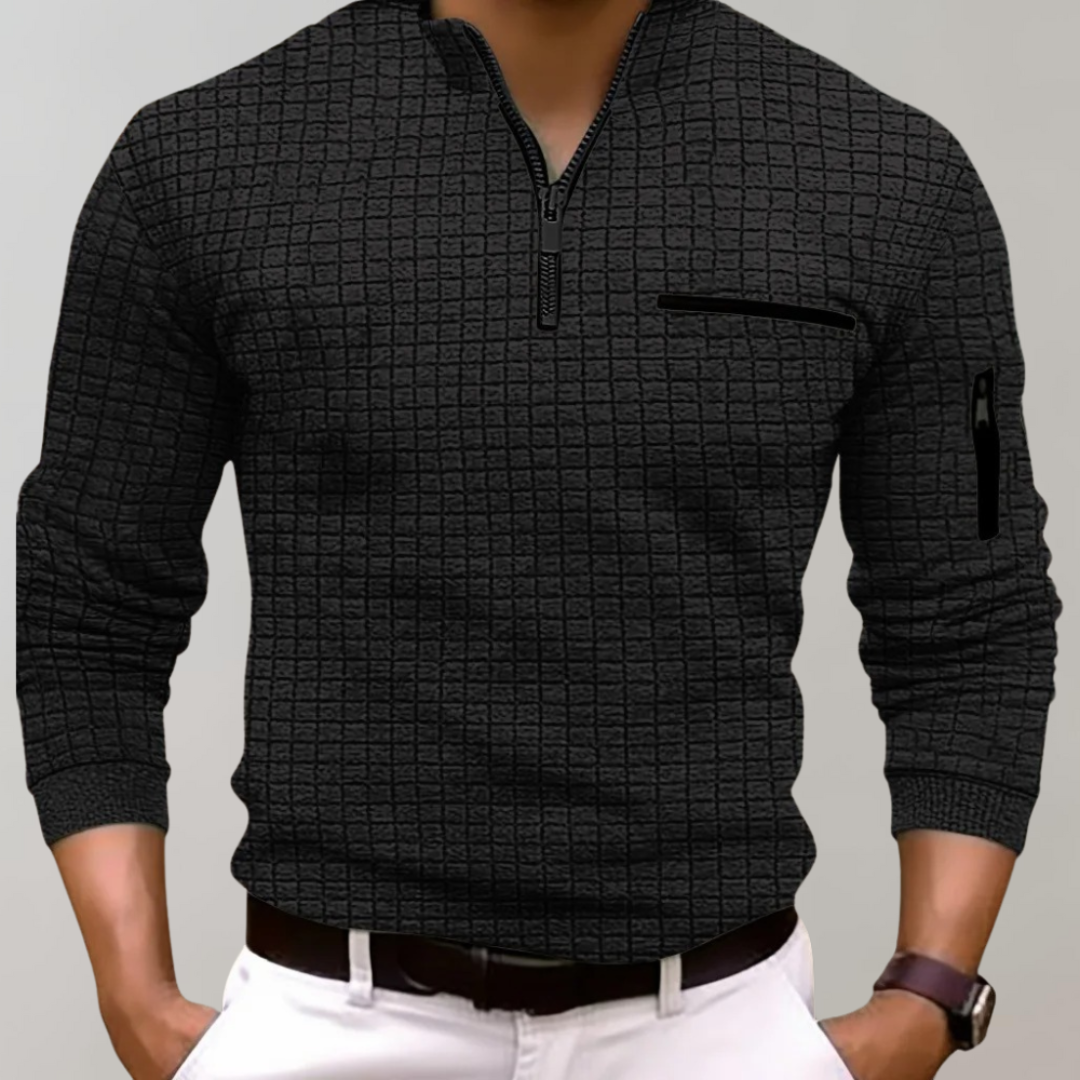 Men's Zipper Neck Sweater | Casual