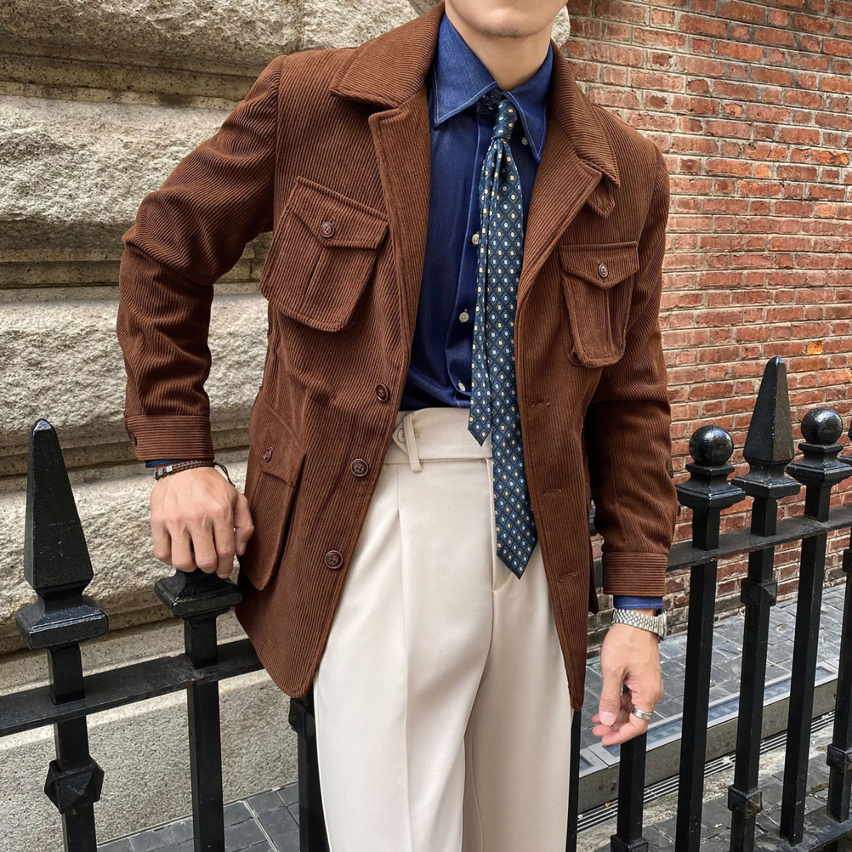 The Paddington Men’s Casual Button Up Linen Overshirt Jacket