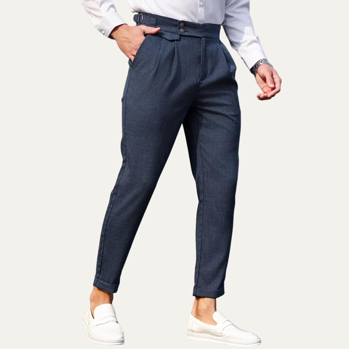 The Hobart Men’s Tailored High Waisted Pleated Dress Pants