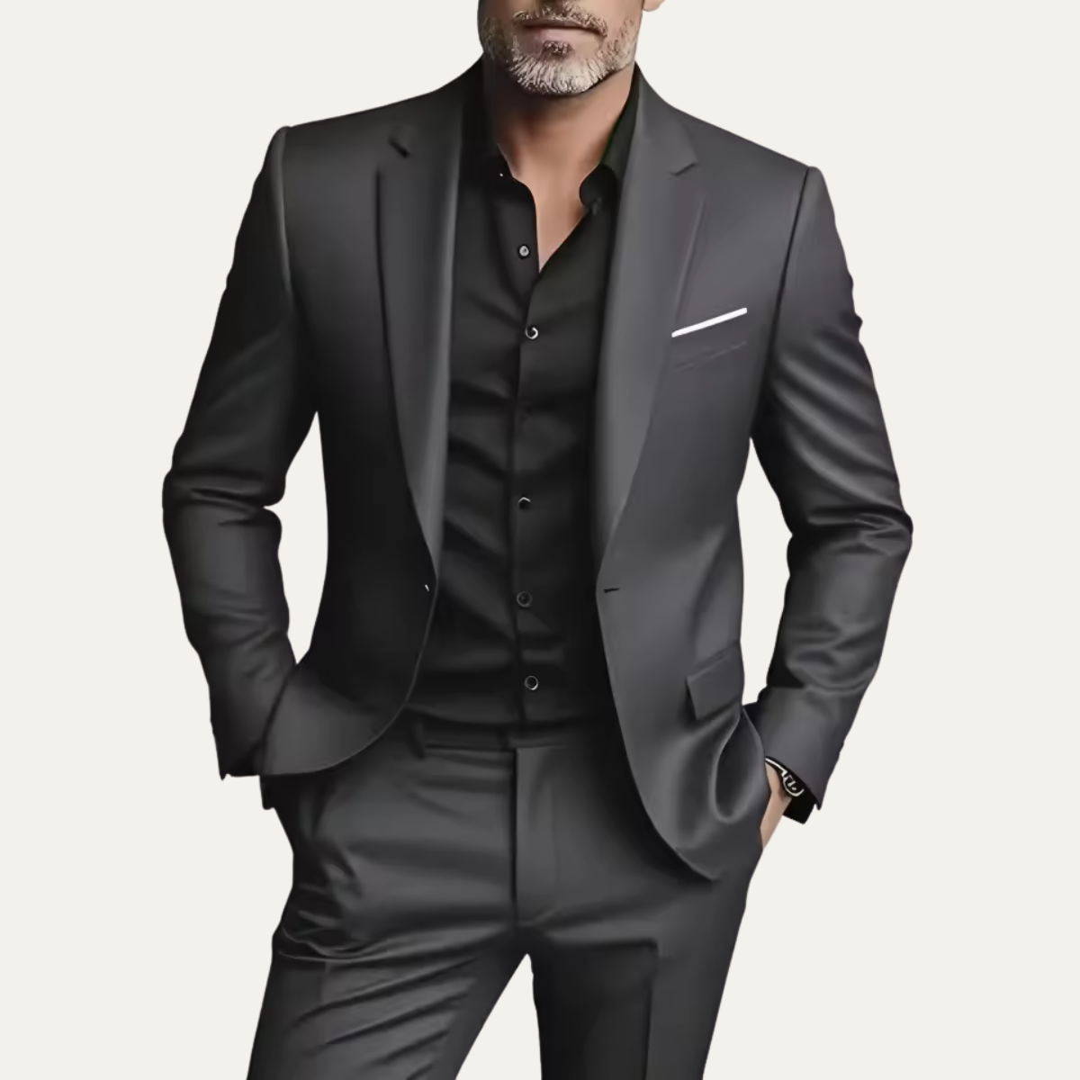 Men’s Elegant Slim Fit Suit Set – Business Blazer & Pants