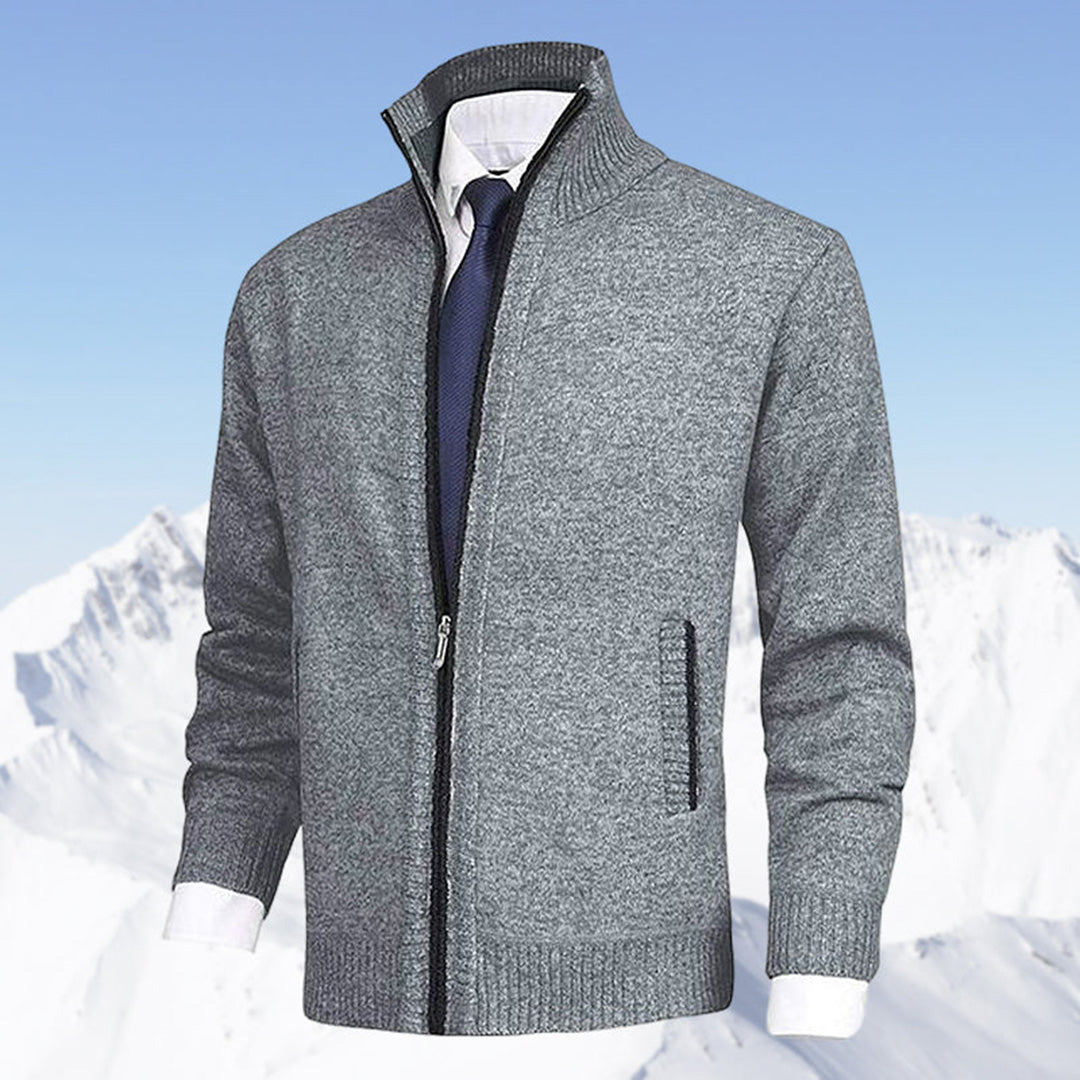 Men's Zipper Knit Cardigan | Casual