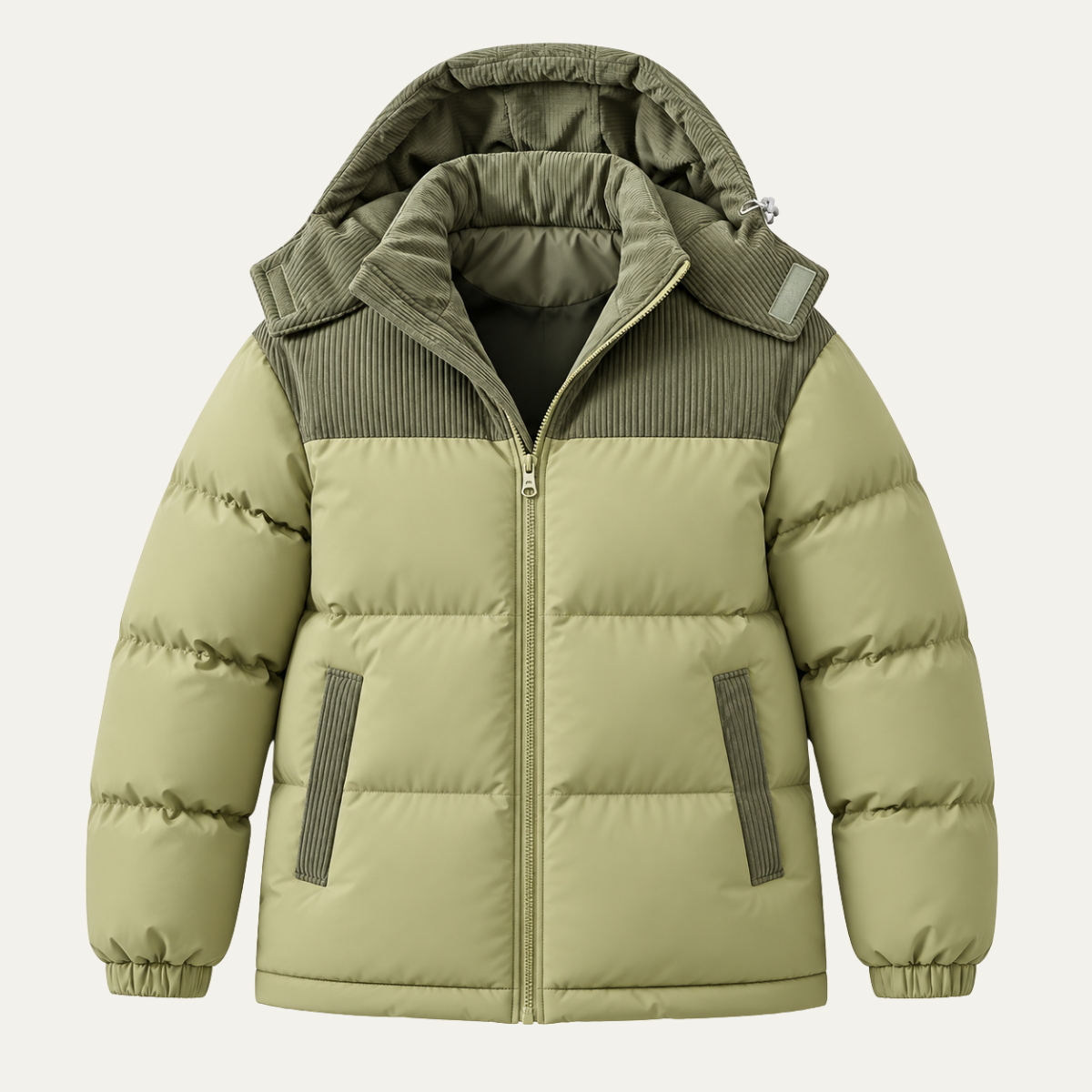 Men's Two Tone Puffer Coat – Quilted