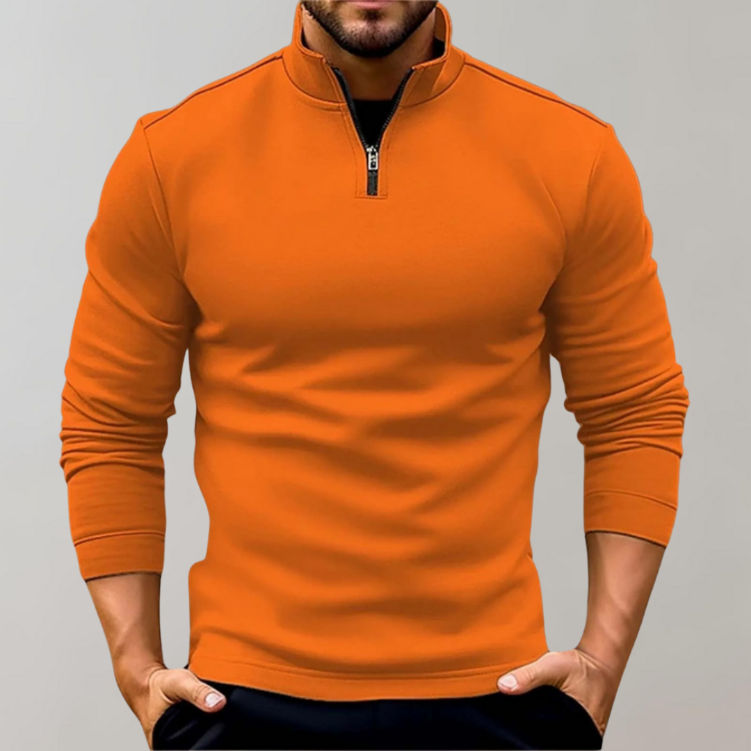 Men's Zip Neck Sweater | Casual