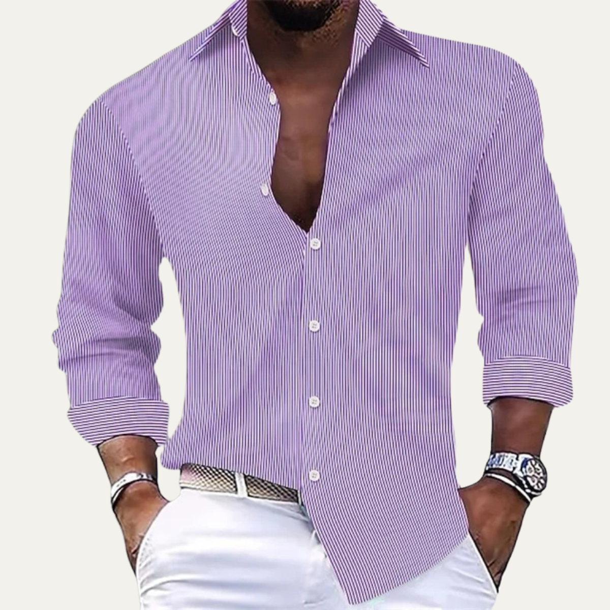 The Sheridan Men’s Button Up Classic Striped Shirt