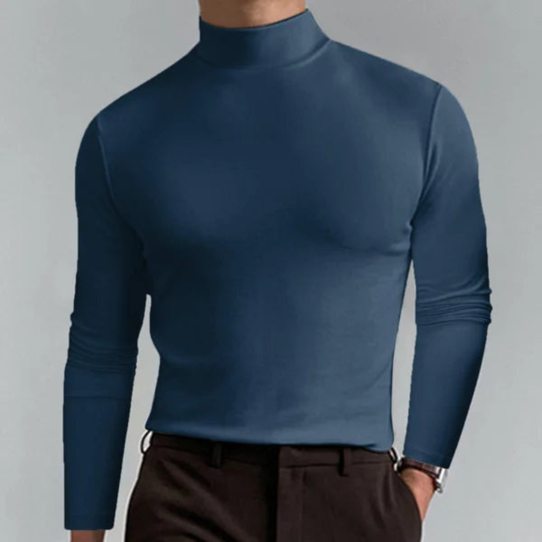 Men's Solid Turtleneck Sweater | Relaxed