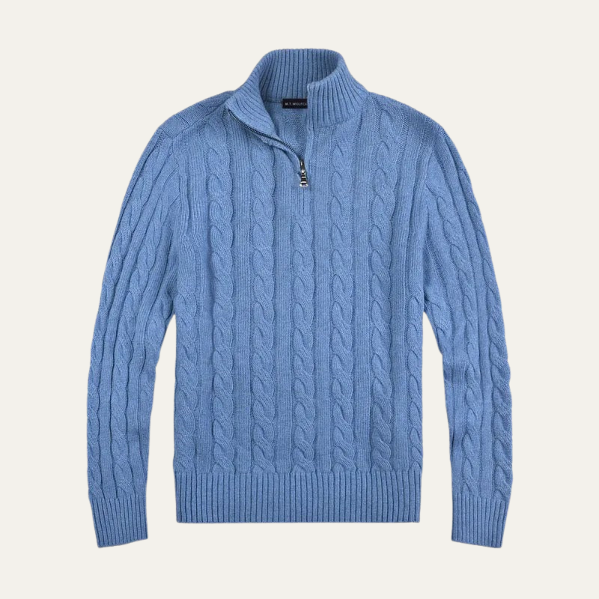 The Genève Old Money Half Zip Sweater for Men 100% Merino Wool