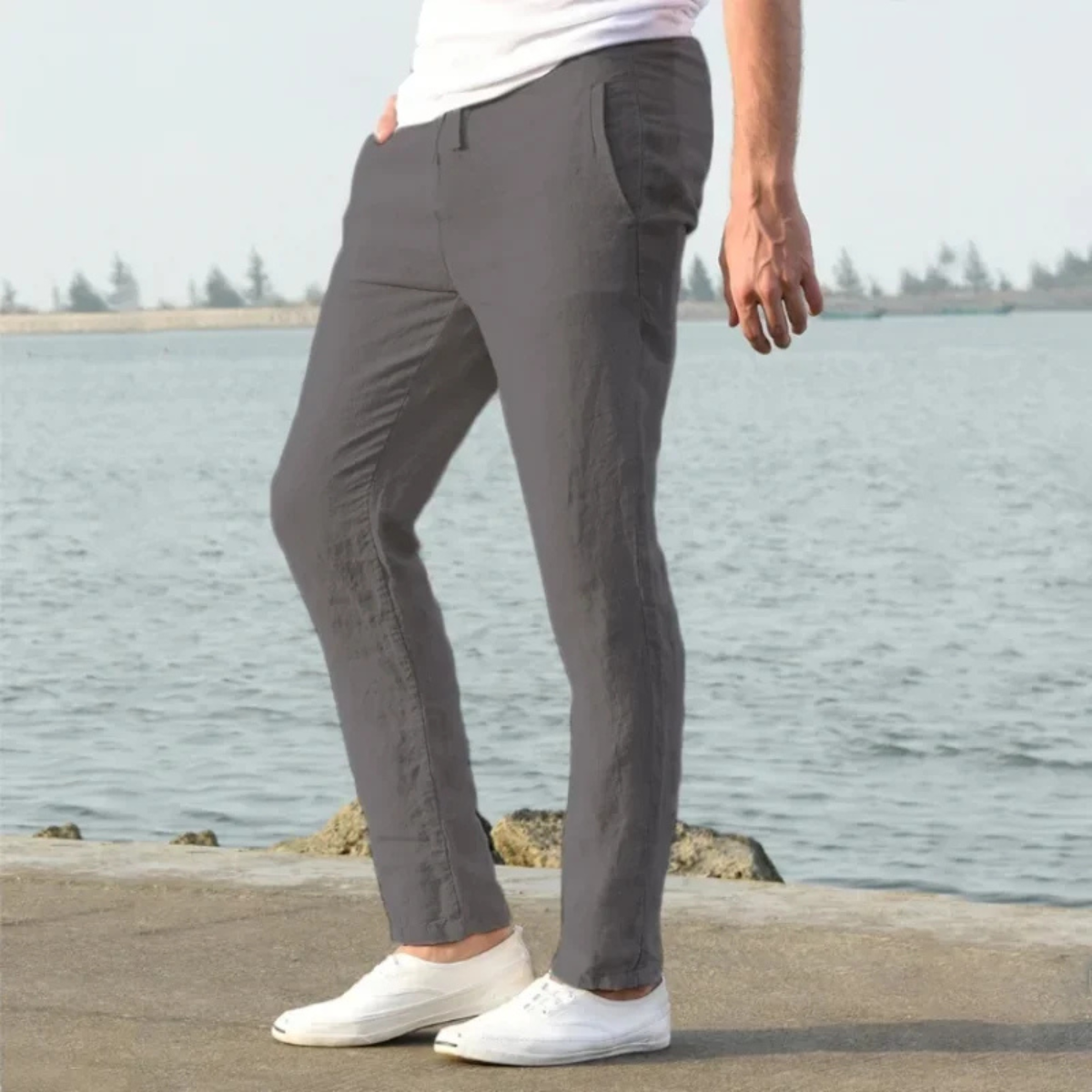 The McLean Men’s Casual Lightweight Linen Pants