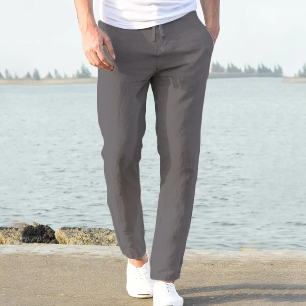 The McLean Men’s Casual Lightweight Linen Pants