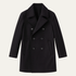 Men’s Warm Winter  Double Breasted Wool Peacoat – Black