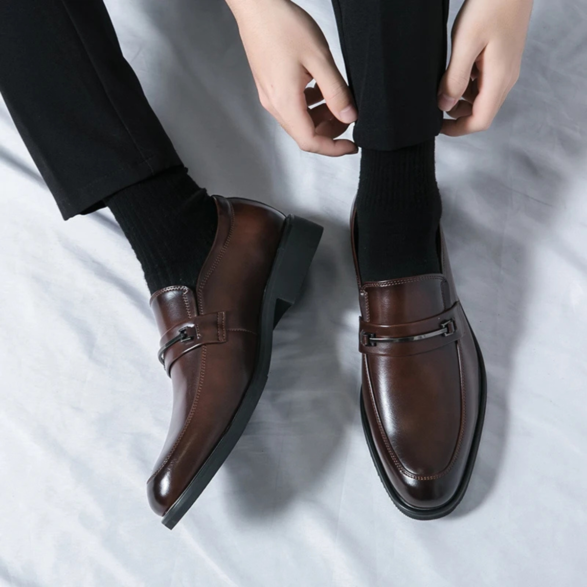 The Bronte Men’s Formal Leather Slip On Business Dress Shoes