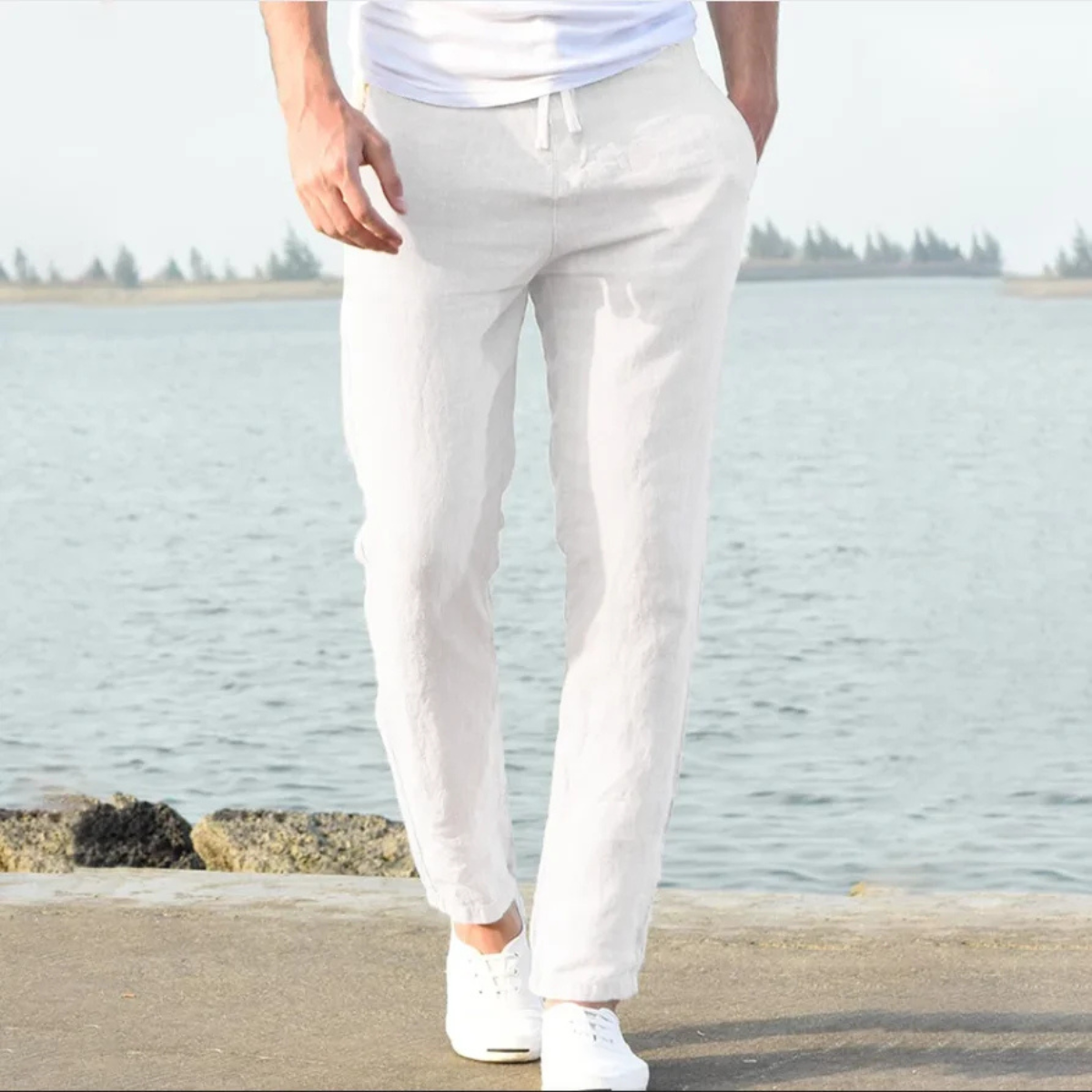 The McLean Men’s Casual Lightweight Linen Pants