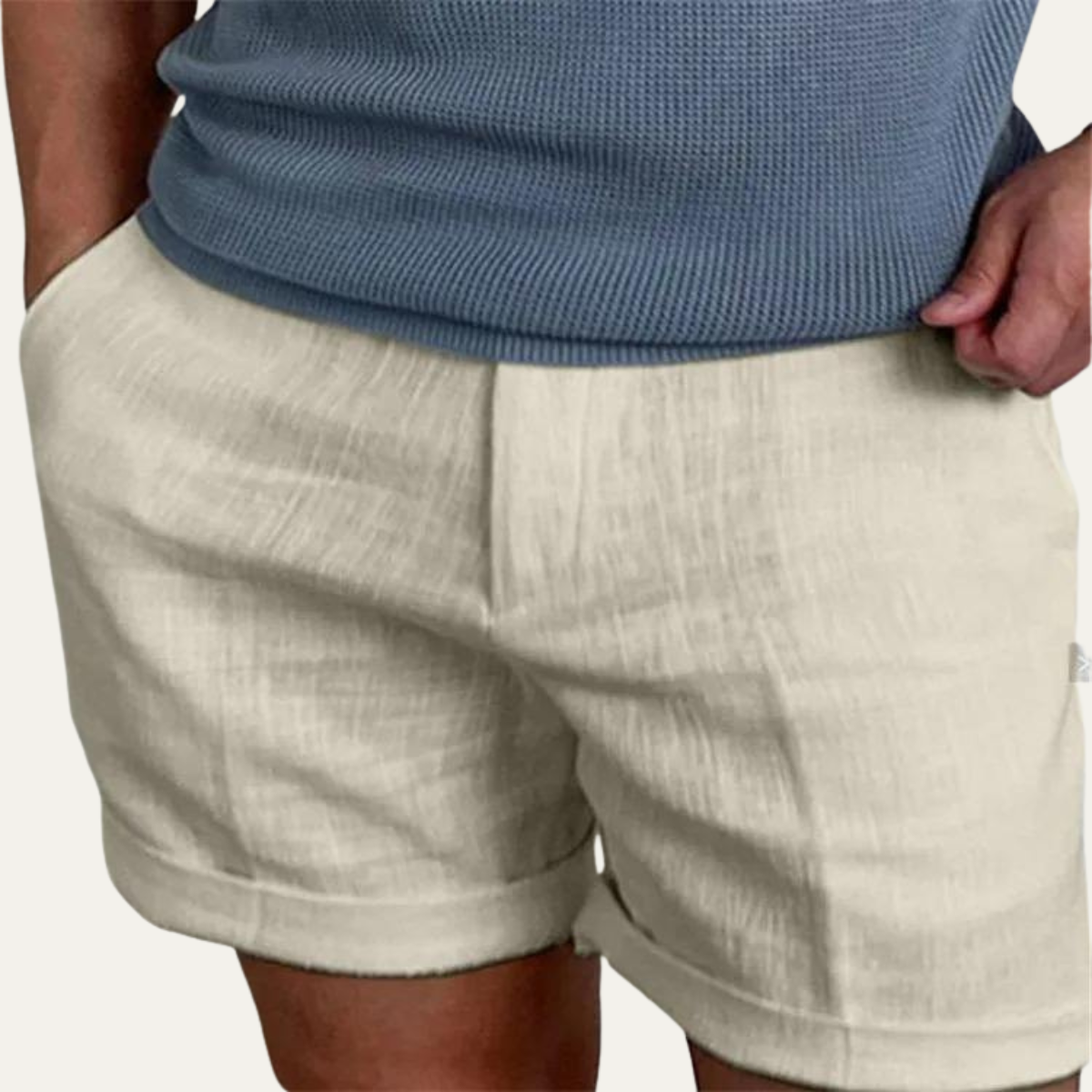 The Coogee Men’s Lightweight Summer Relaxed Fit Linen Shorts