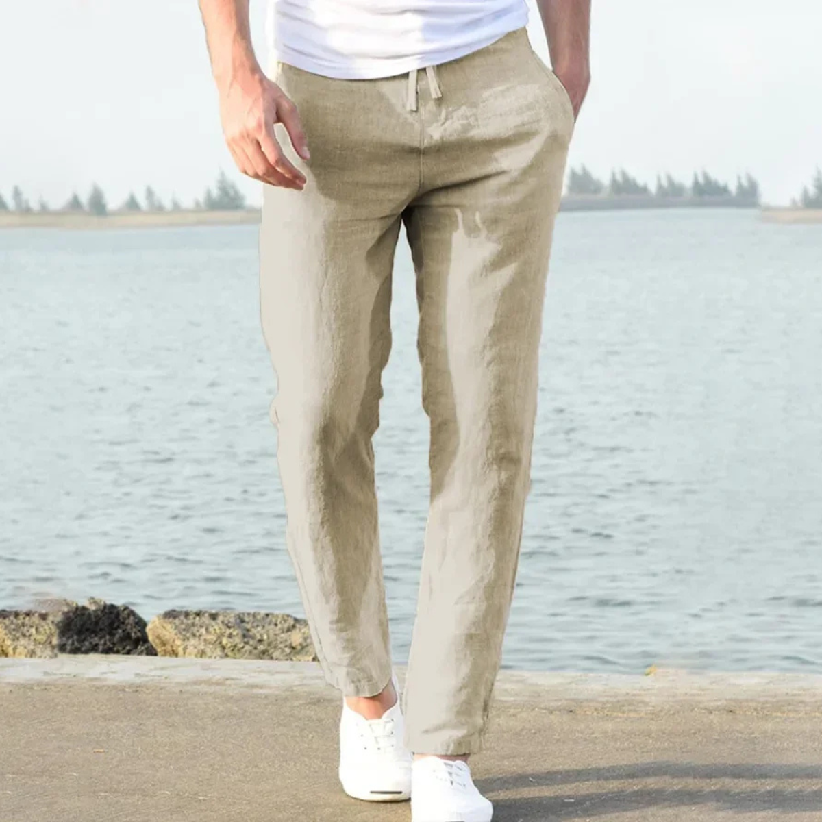 The McLean Men’s Casual Lightweight Linen Pants