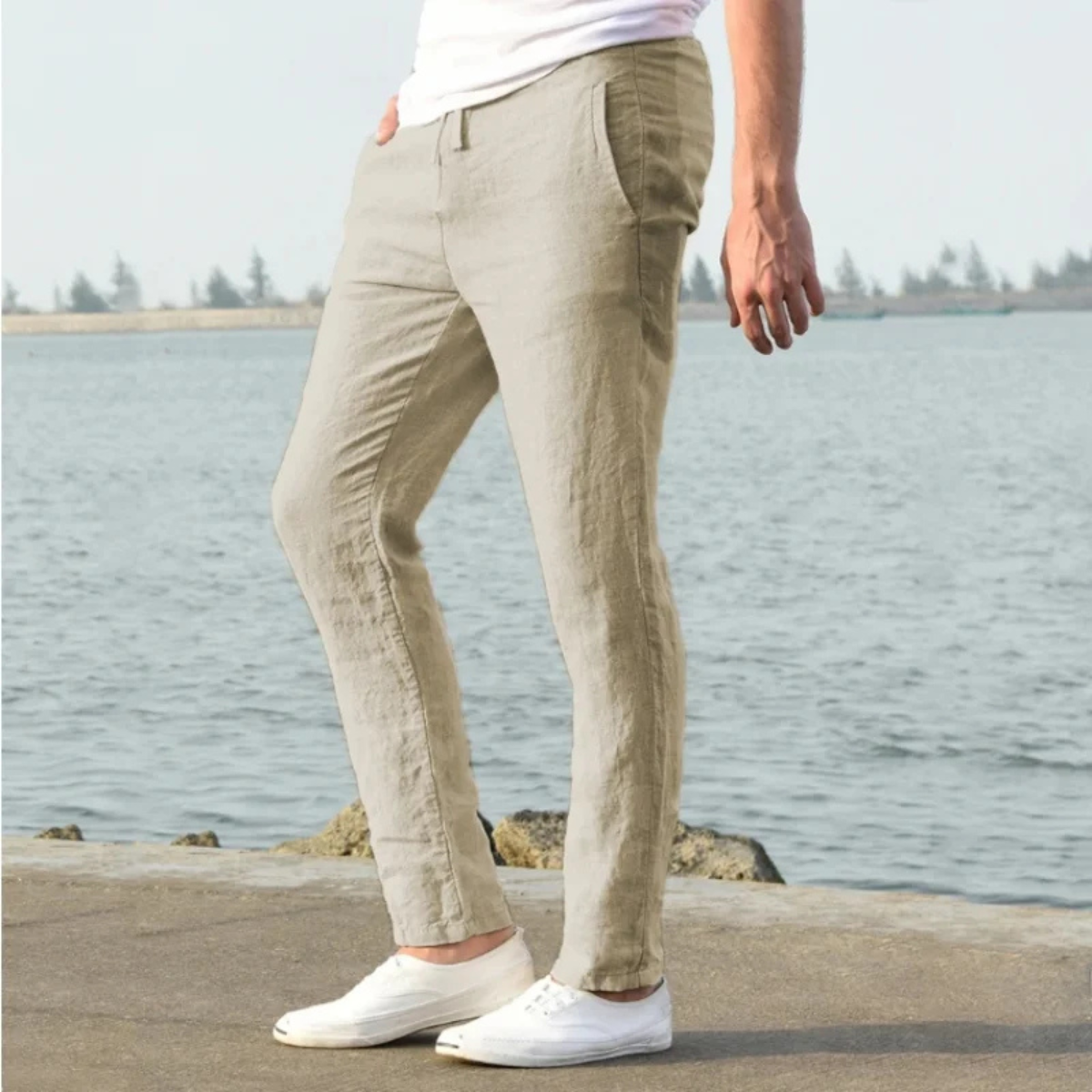 The McLean Men’s Casual Lightweight Linen Pants