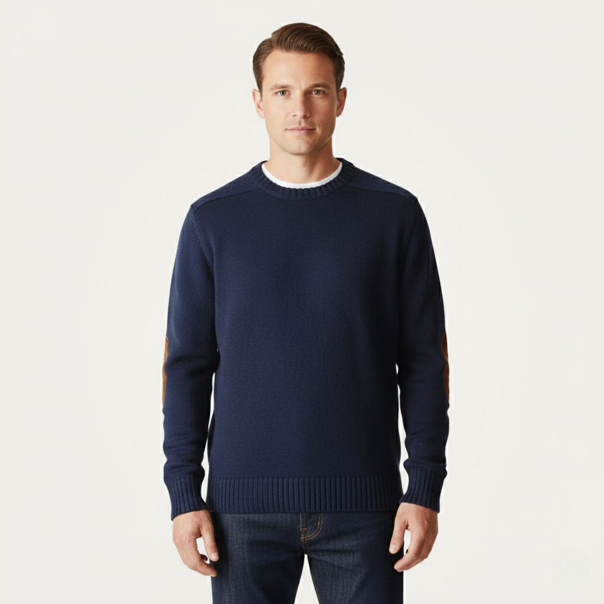 The Briarwood Men’s Oversized Knit Sweaters with Elbow Patches
