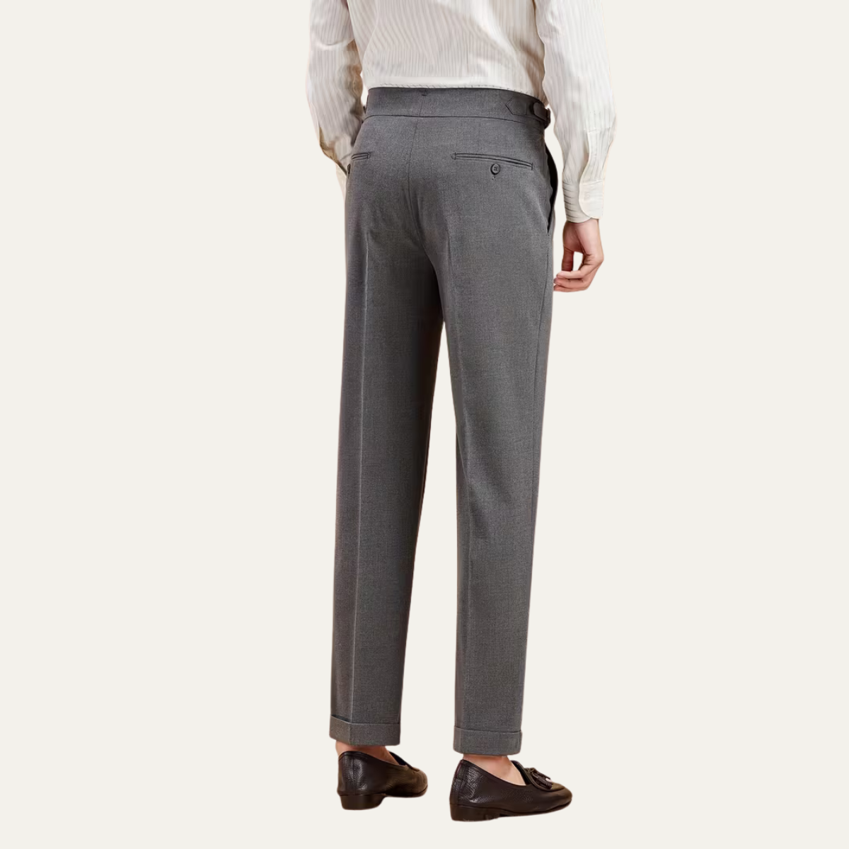 The Broadbeach Men’s Pleated Tailored Dress Pants with Adjustable Side Tabs
