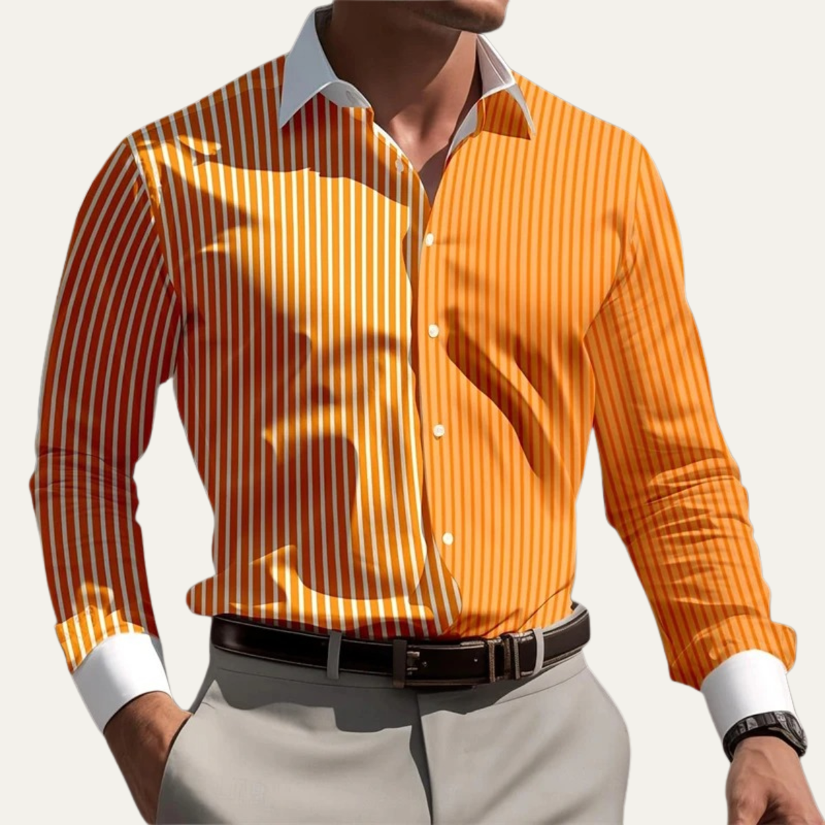 The Ponte Vedra Men’s Trendy Smart Fit Striped Linen Shirt