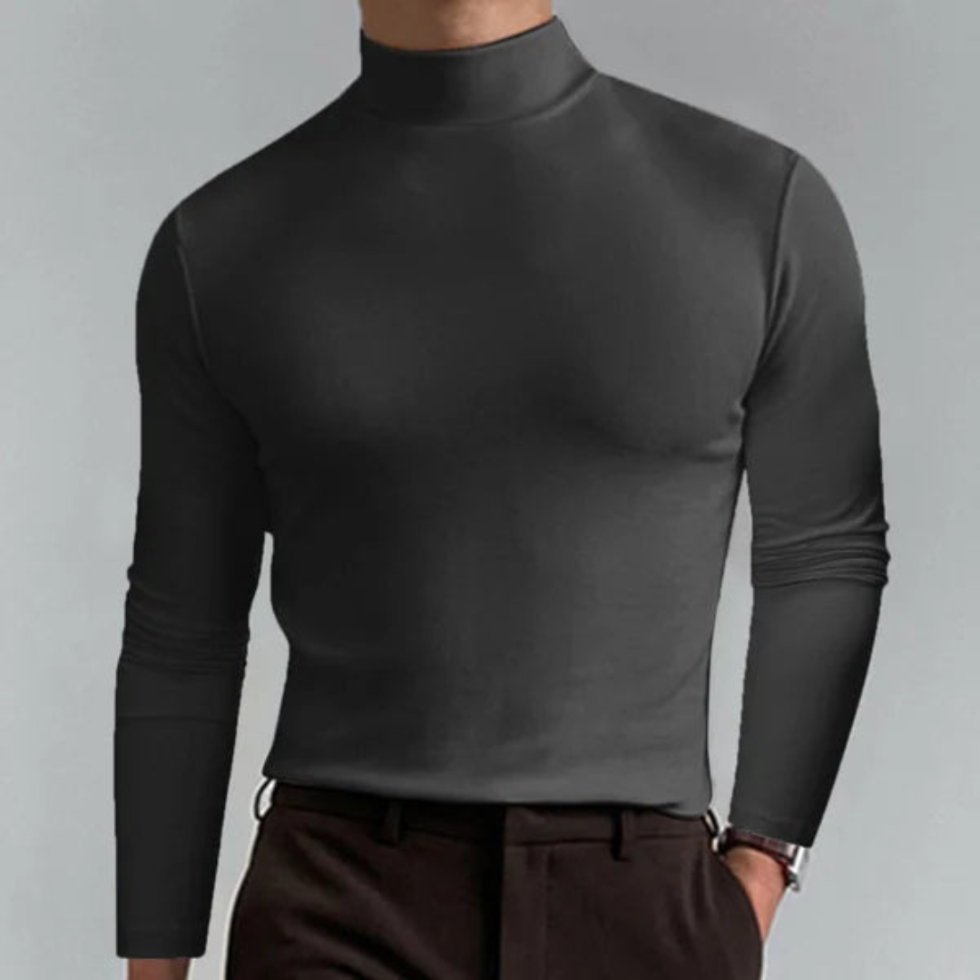 Men's Solid Turtleneck Sweater | Relaxed
