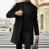 Men's Single Breasted Wool Blend Overcoat