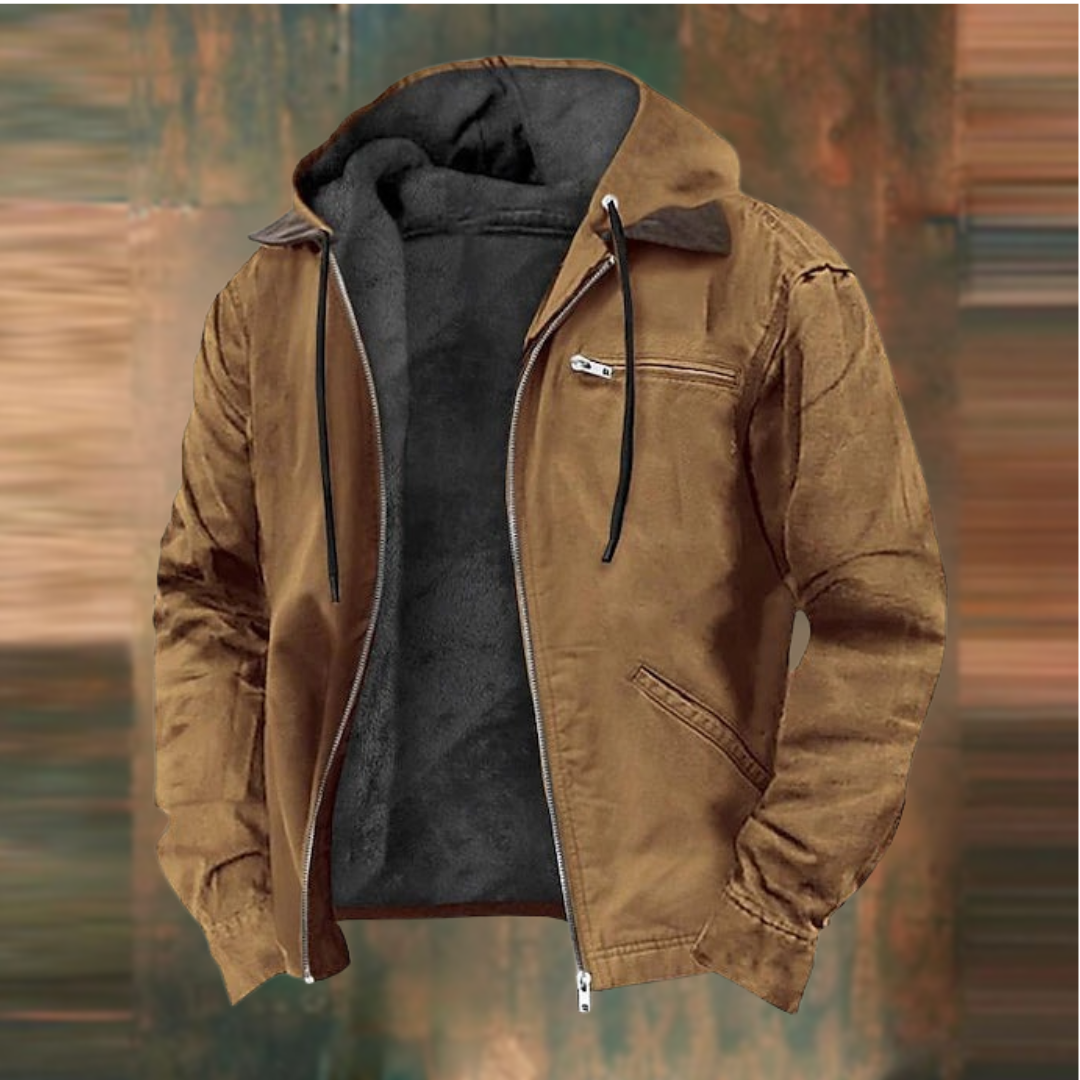 Men’s Zip-Up Hooded Jacket | Casual Style