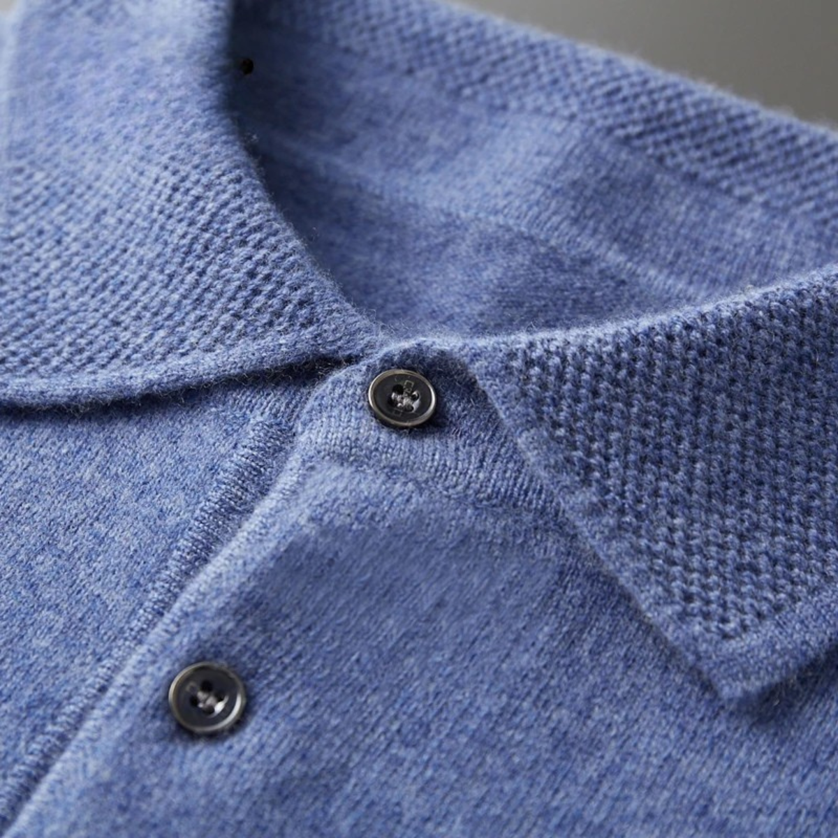 Men's Collared Knit Pullover – Wool Blend