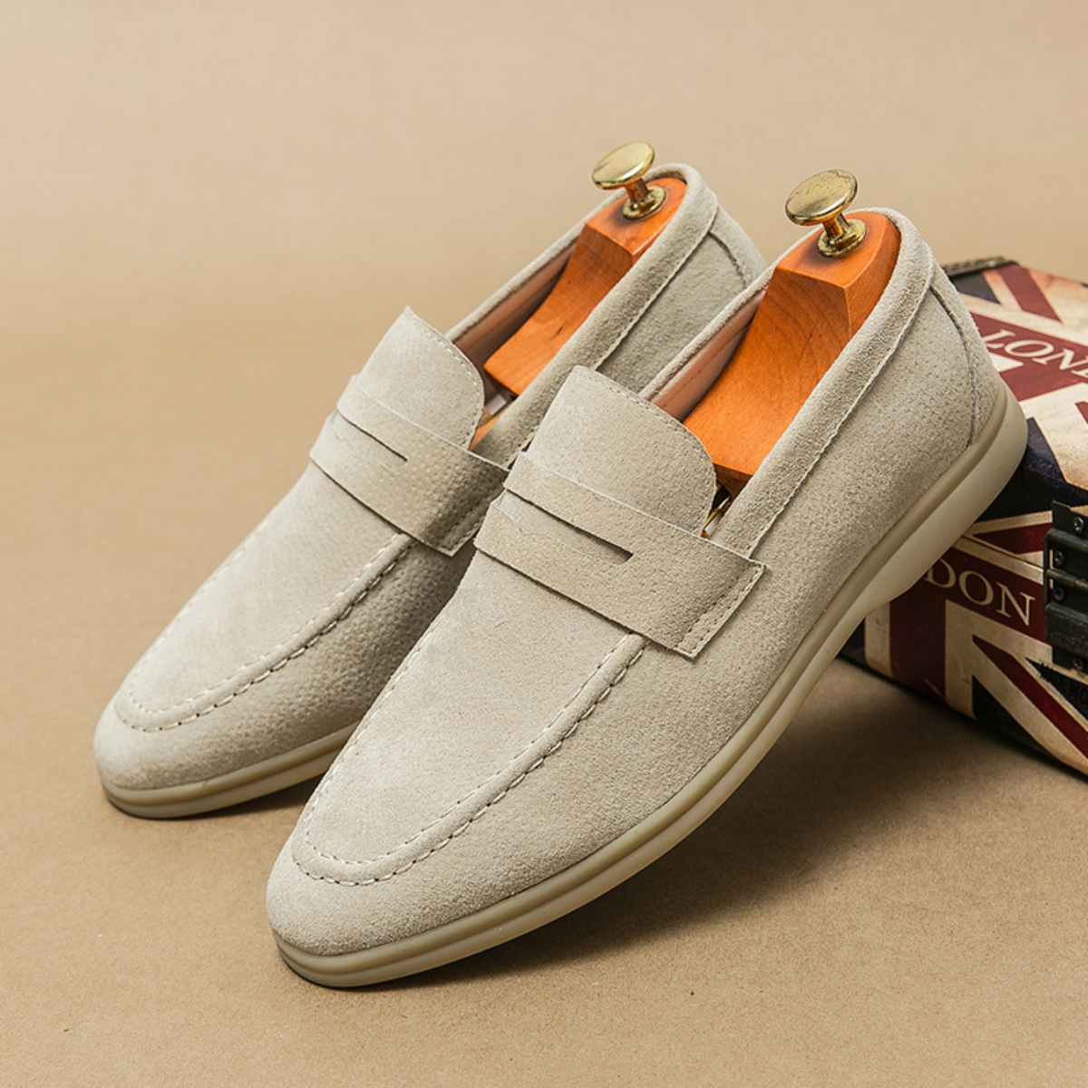 The Daylesford Men’s Classic Slip On Suede Loafers