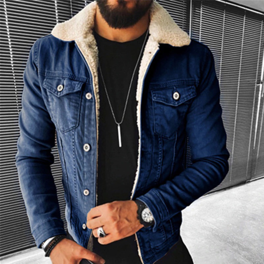 Men's Shearling Denim Jacket | Casual