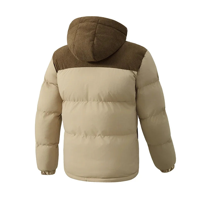 Men's Two Tone Puffer Coat – Quilted
