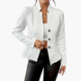 Women's Lapel Blazer with Button Closure