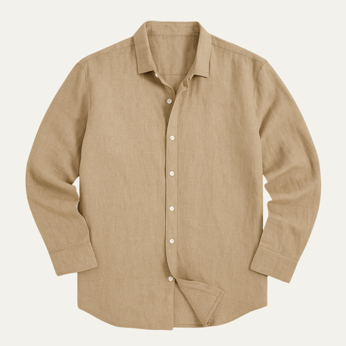 The Breckenridge Men’s Summer Linen Loose Fit Long Sleeve Casual Shirt
