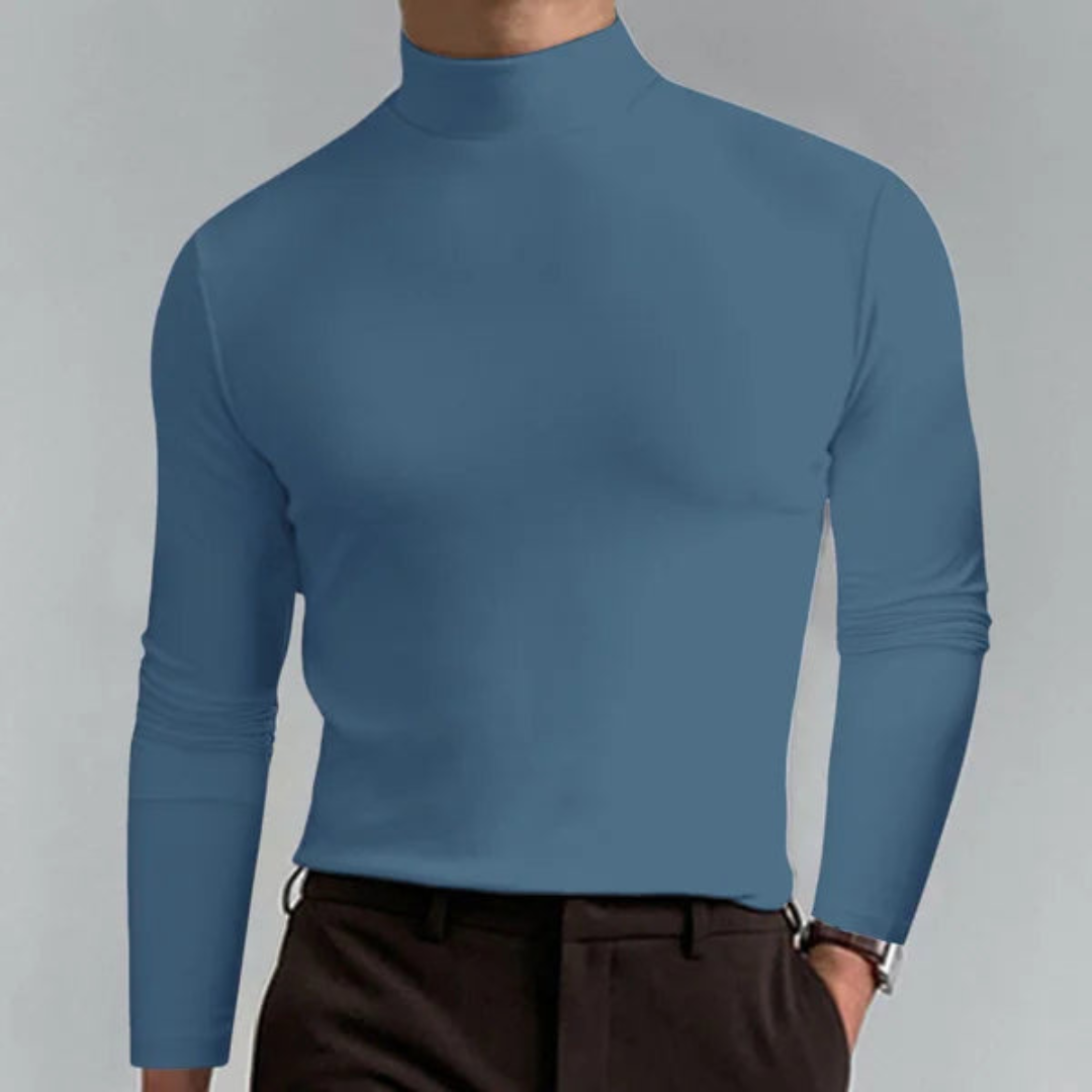 Men's Solid Turtleneck Sweater | Relaxed