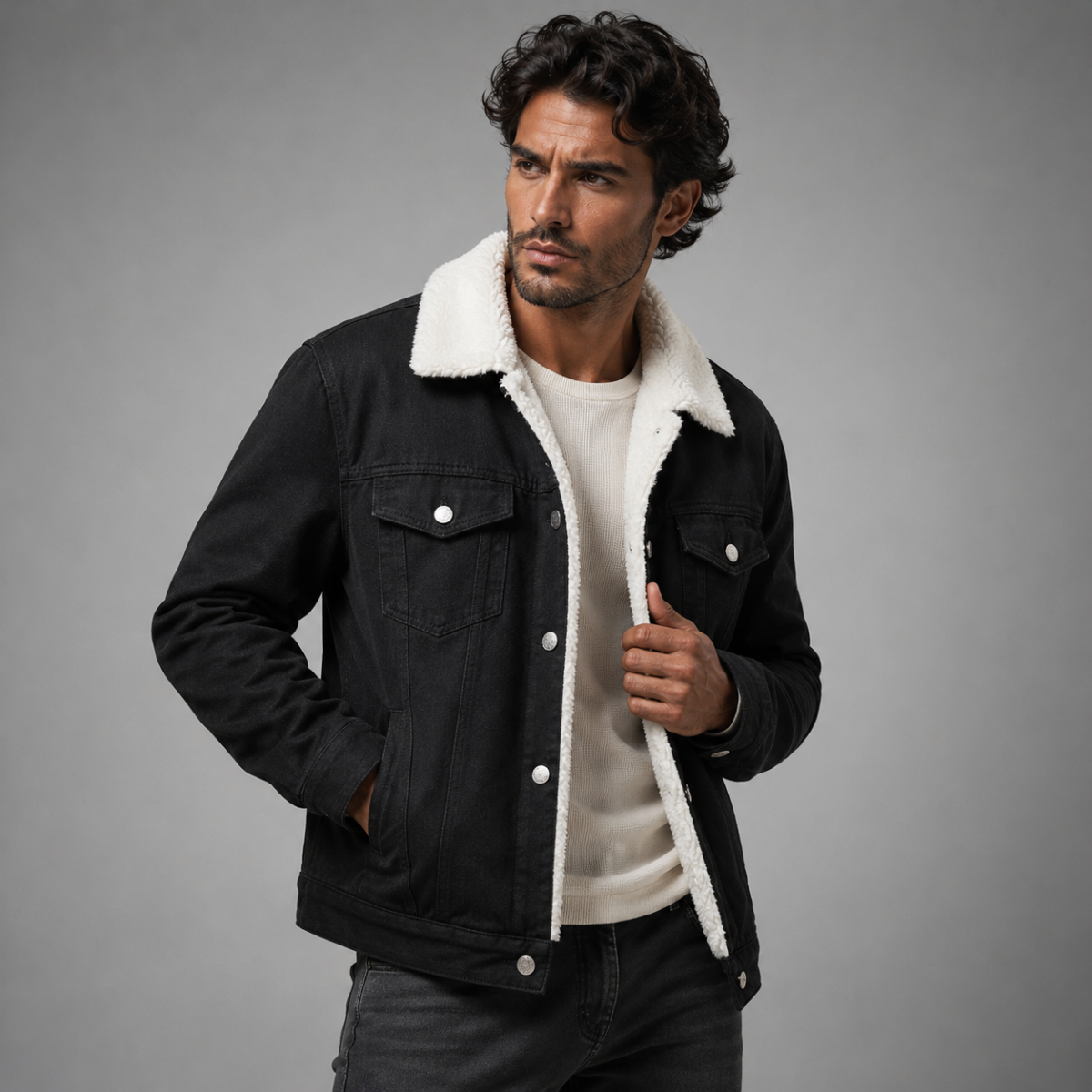 The Kilmarnock Men's Fleece Lined Denim Jacket