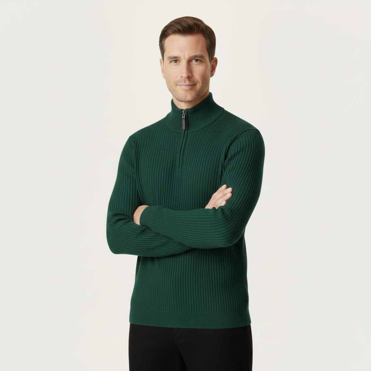 The Oslo Quarter Zip Sweater for Men Old Money