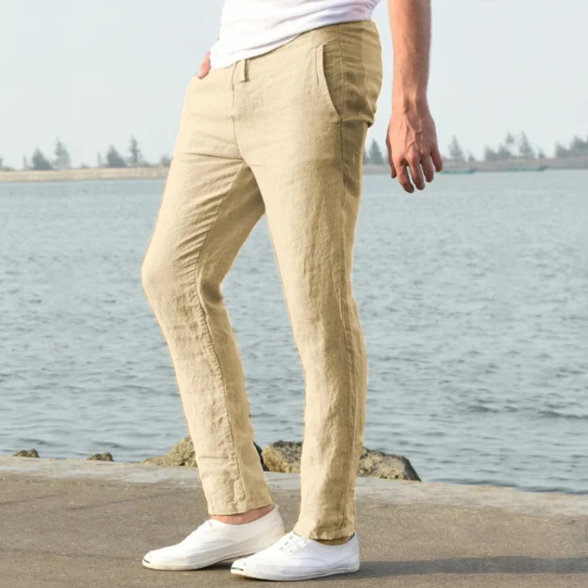 The McLean Men’s Casual Lightweight Linen Pants