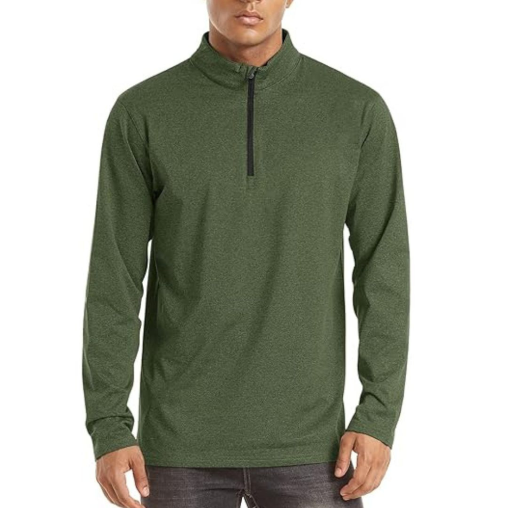 Men's Lightweight Zip Pullover | Casual Sweater