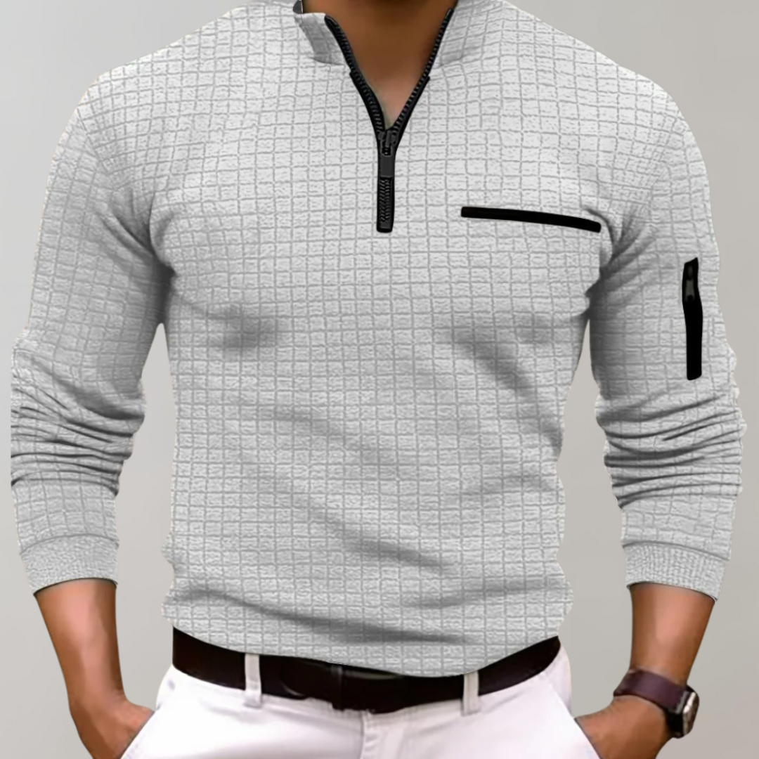 Men's Zipper Neck Sweater | Casual