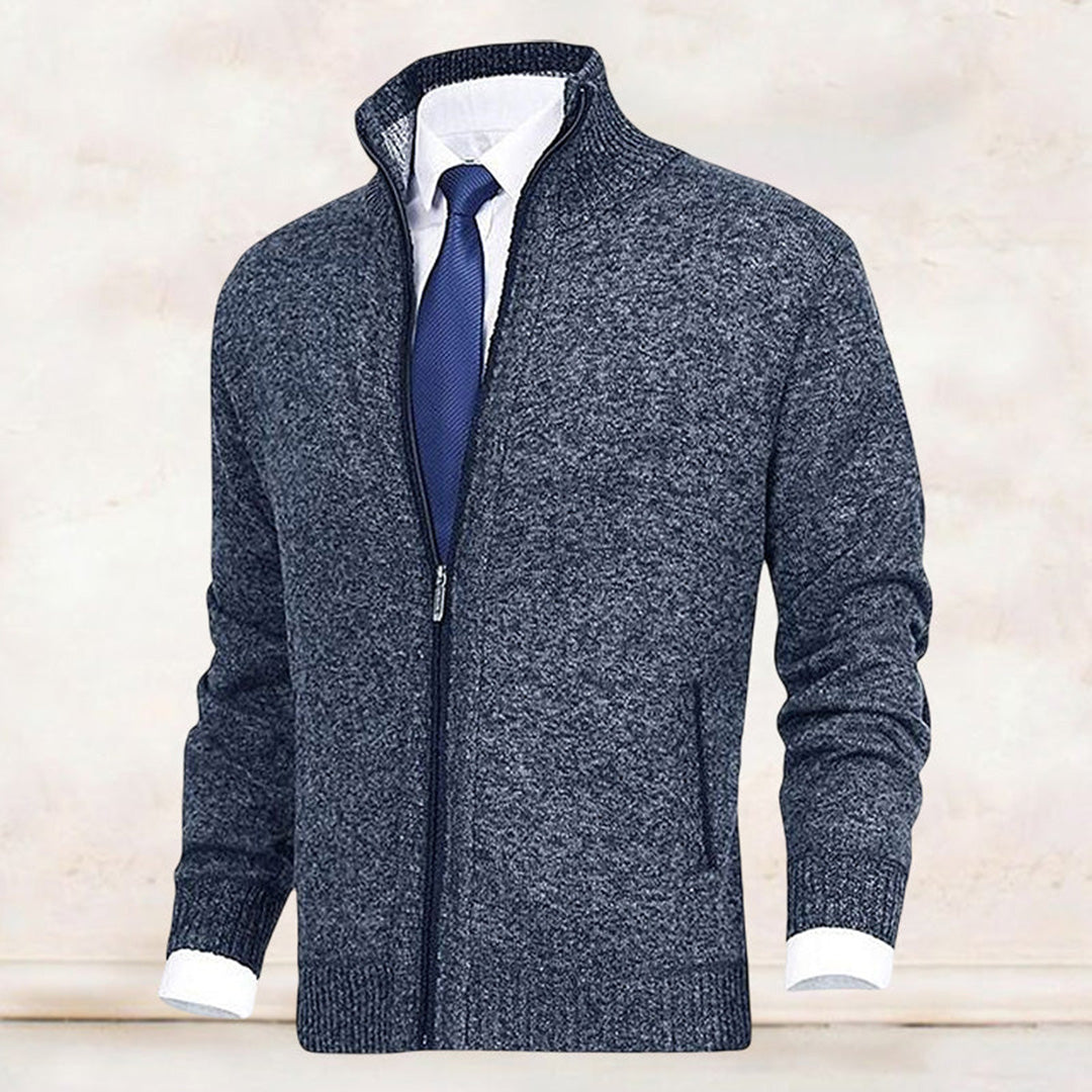 Men's Zipper Knit Cardigan | Casual