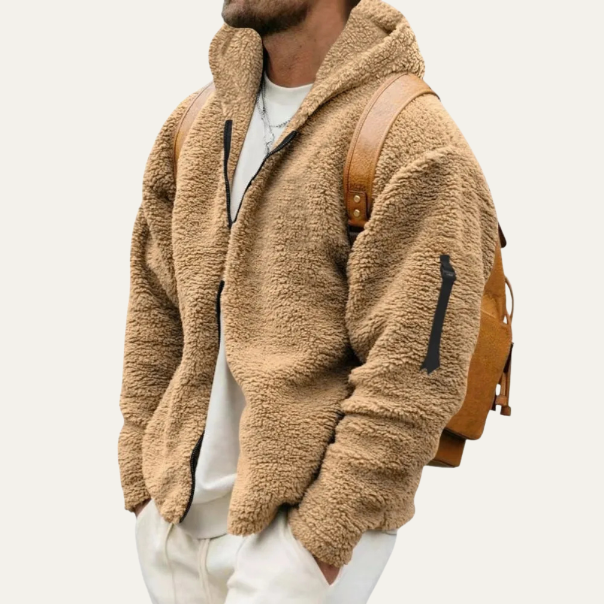 Men’s Fleece Warm Soft Velvet Hoodie Jacket