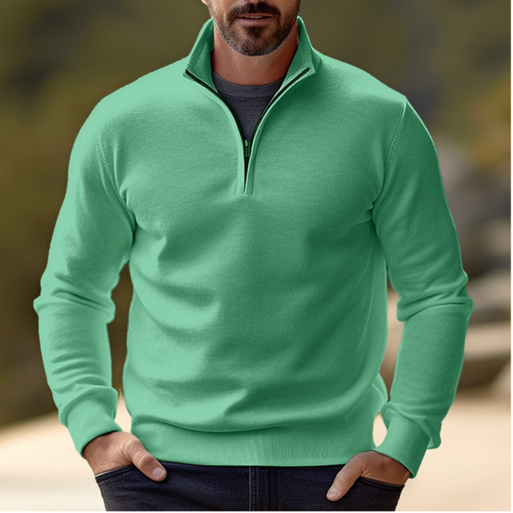 Men’s Casual Zipper Sweater | Pullover
