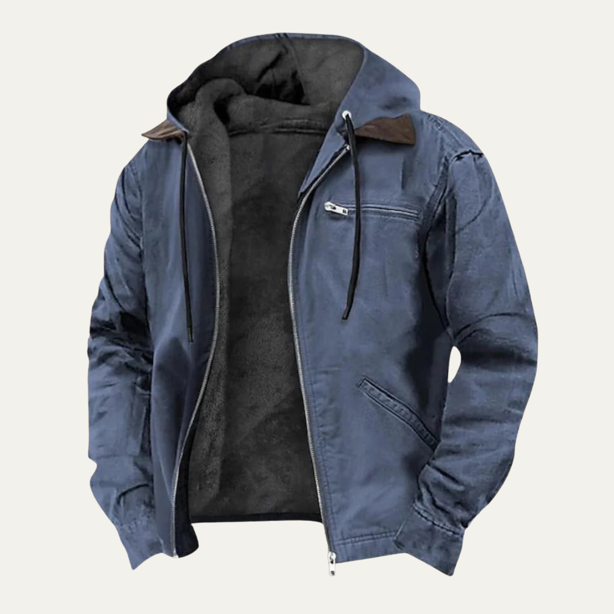 Men’s Winter Warm Fleece Lined Hooded Jacket