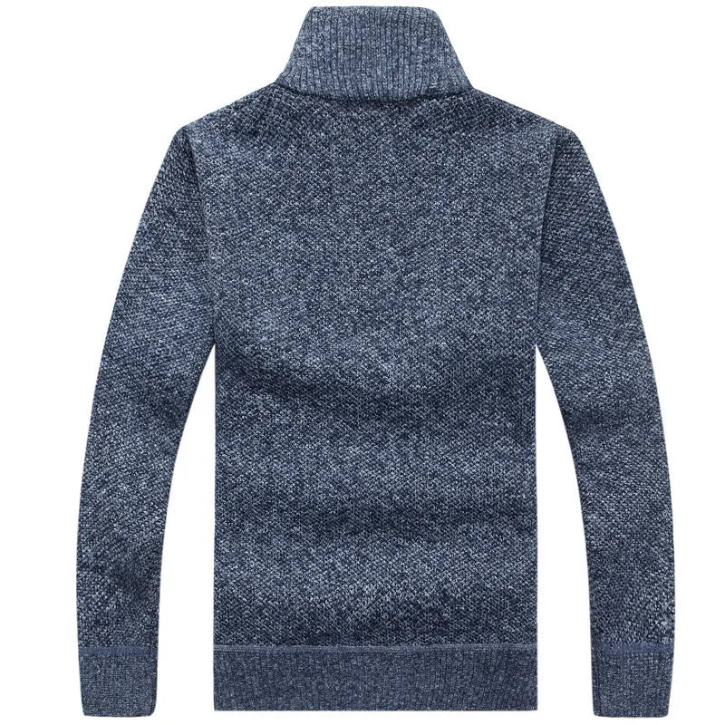 Men's Mock Neck Pullover – Half Zip Knit