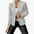 Women's Lapel Blazer with Button Closure