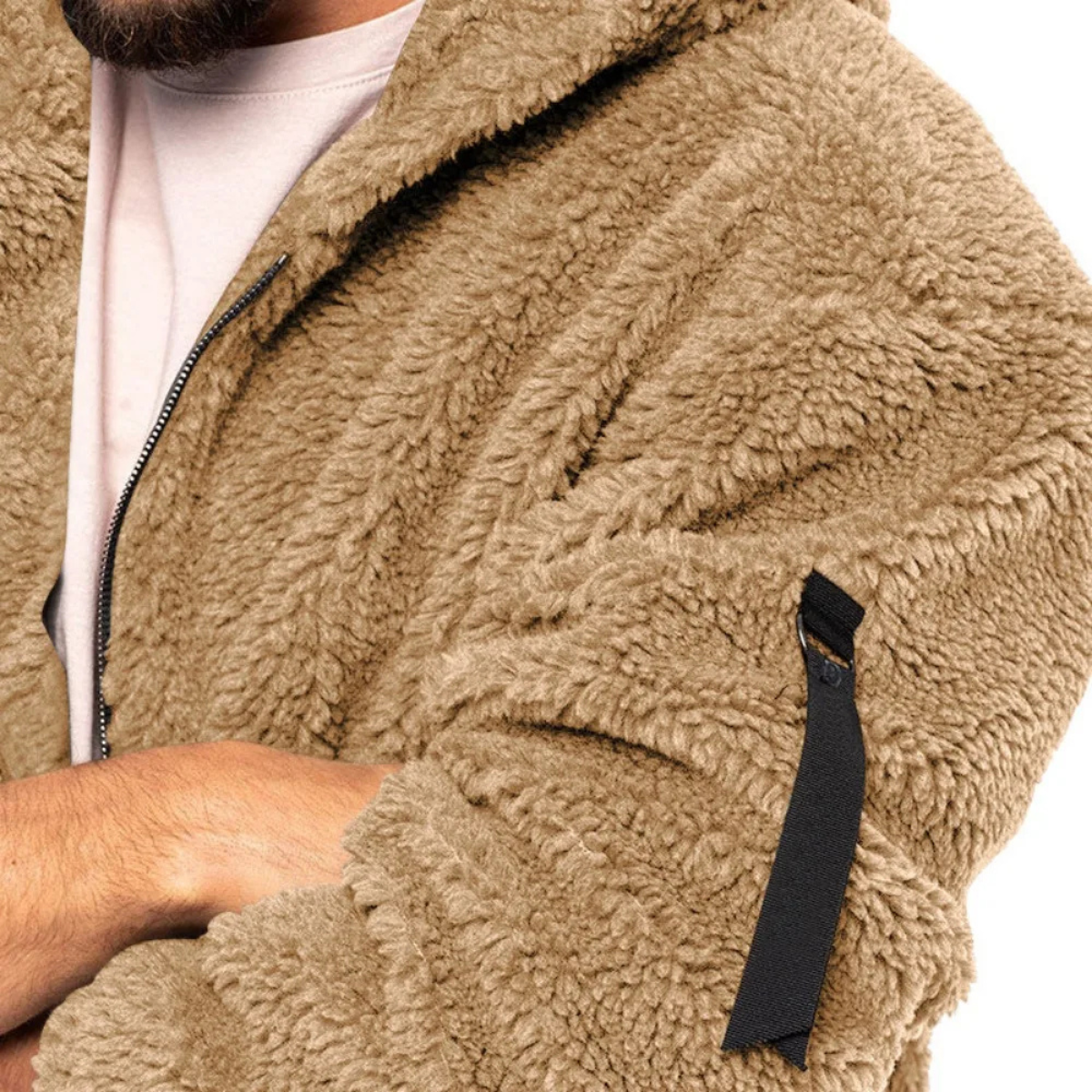 Men’s Fleece Warm Soft Velvet Hoodie Jacket