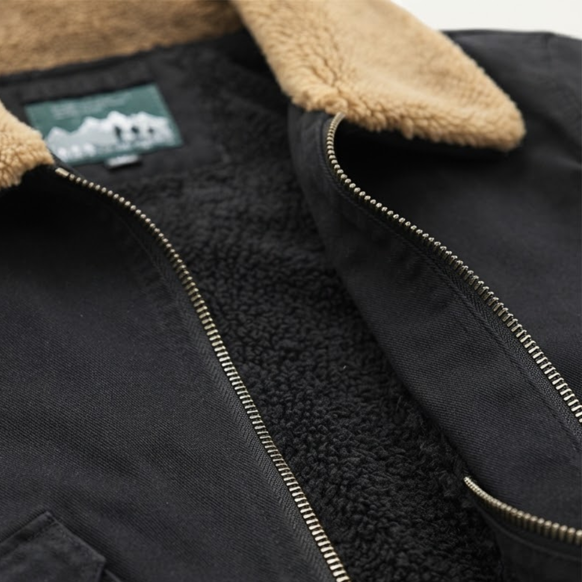 Men’s Warm Sherpa Lined Bomber Jacket